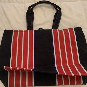NEW Navy/Red Striped Bag by Lancome